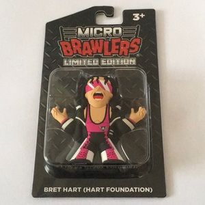 Bret Hart Limited Edition Pro Wrestling Tees Micro Brawler Wrestling Mini Figure